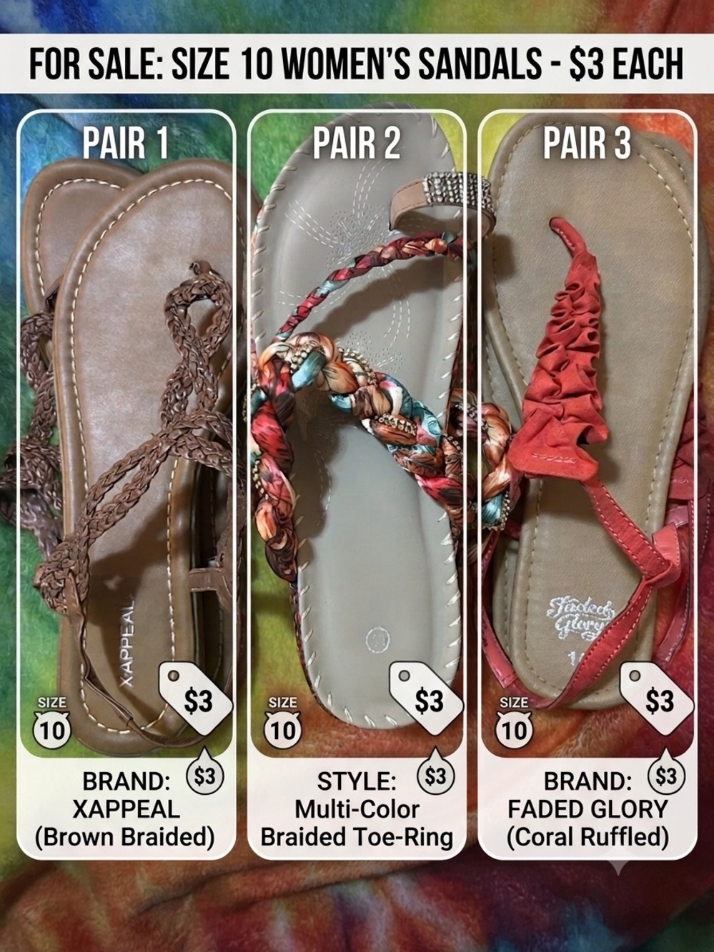 Xappeal Brown Braided Women's Sandals